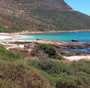 Drone surveillance over iconic nude beach in South Africa